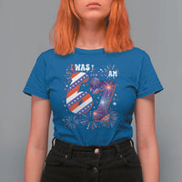 I Was Six Now I Am Seven T Shirt For Women Patriotic 7th Birthday Gift