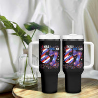 I Was Six Now I Am Seven Tumbler With Handle Patriotic 7th Birthday Gift