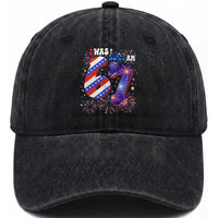 I Was Six Now I Am Seven Washed Cotton Baseball Cap Patriotic 7th Birthday Gift