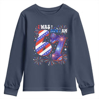 I Was Six Now I Am Seven Youth Sweatshirt Patriotic 7th Birthday Gift