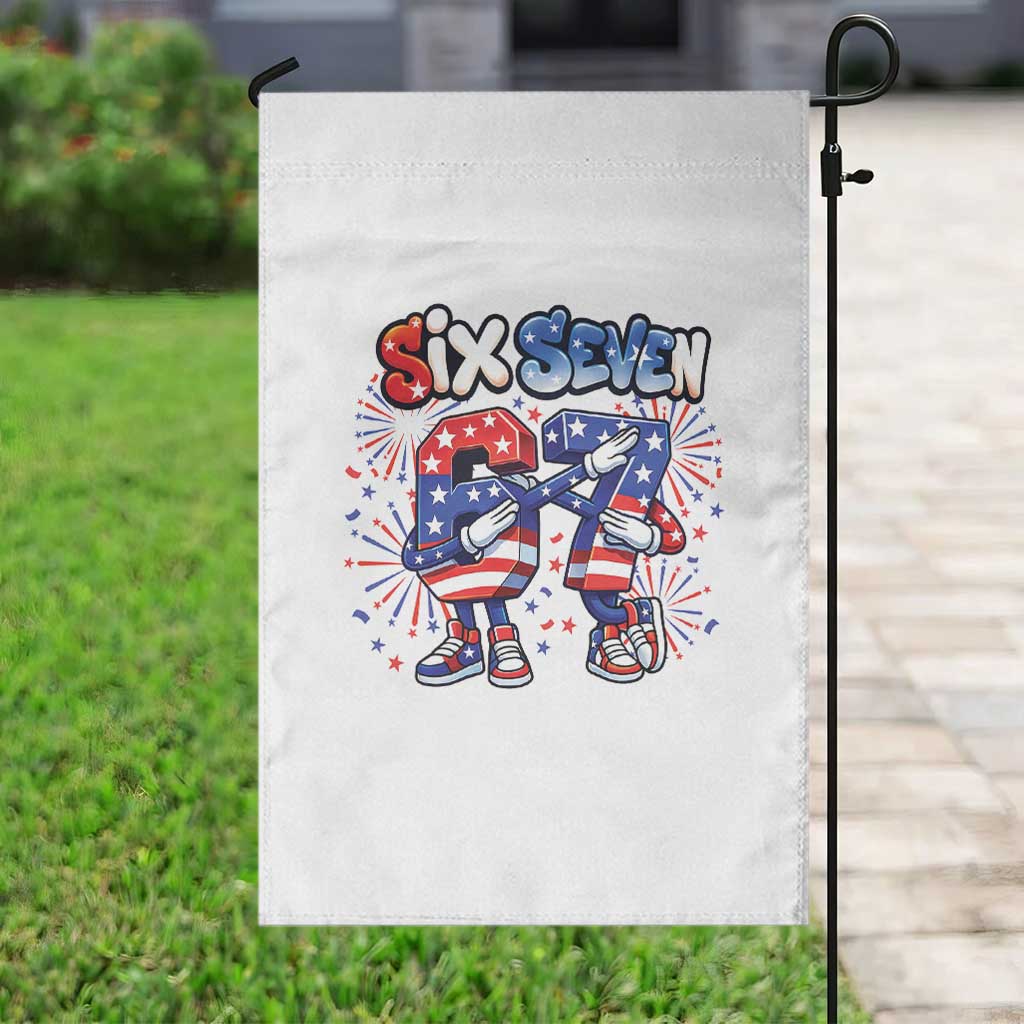 Funny Six Seven Dabbing Garden Flag Patriotic American Pride Gift