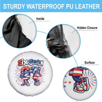 Funny Six Seven Dabbing Spare Tire Cover Patriotic American Pride Gift