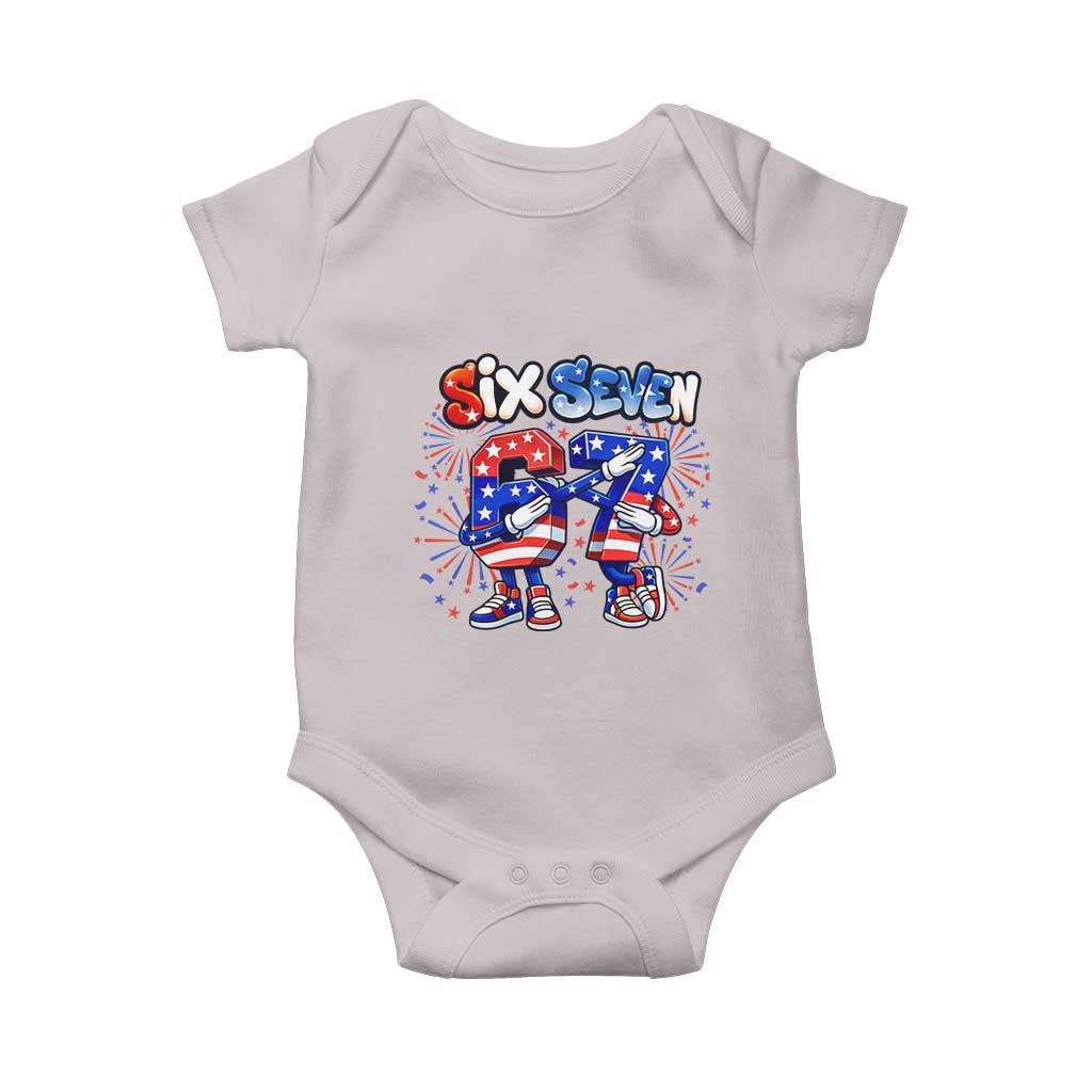 Funny Six Seven Dabbing Baby Onesie Patriotic American Pride Gift
