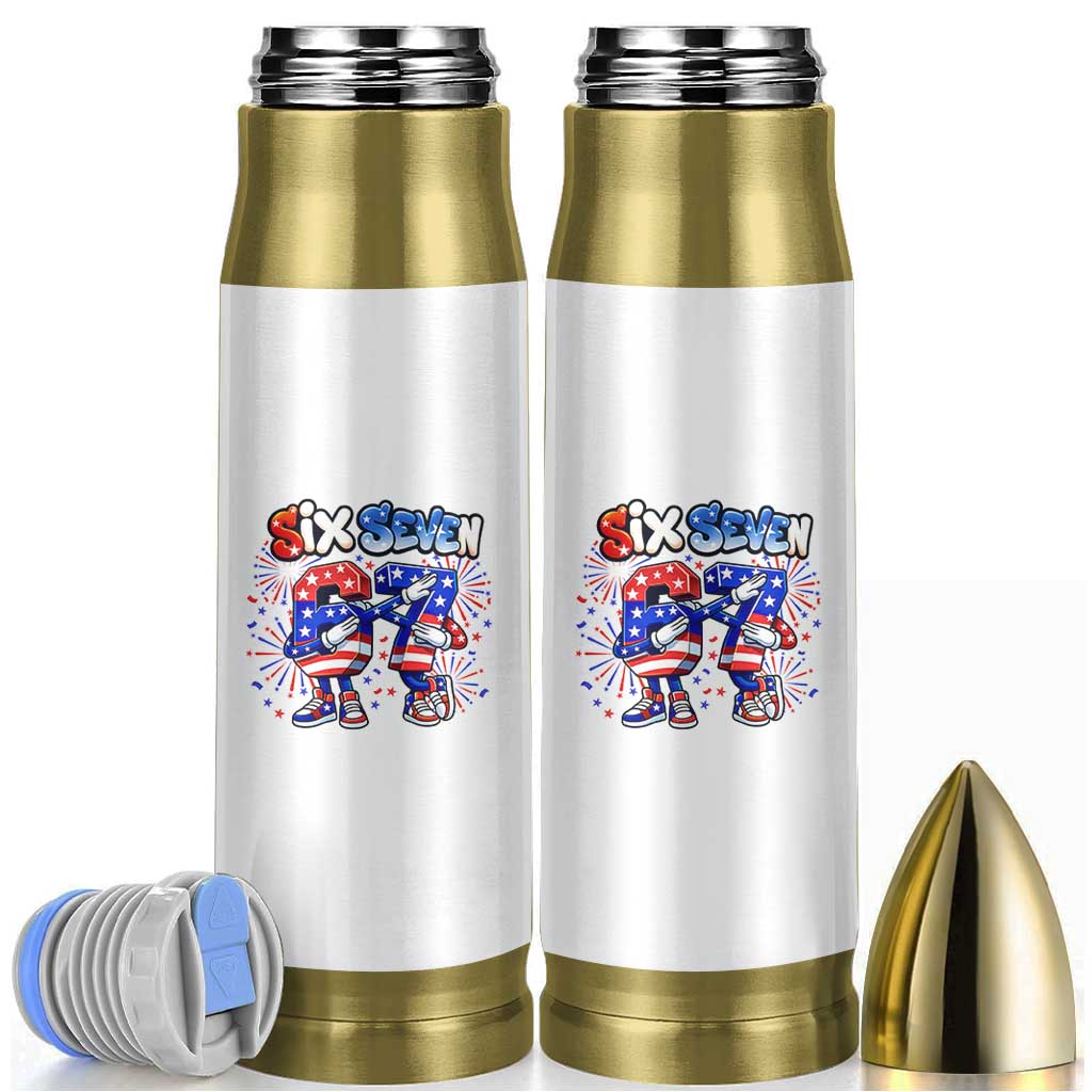 Funny Six Seven Dabbing Bullet Tumbler Patriotic American Pride Gift