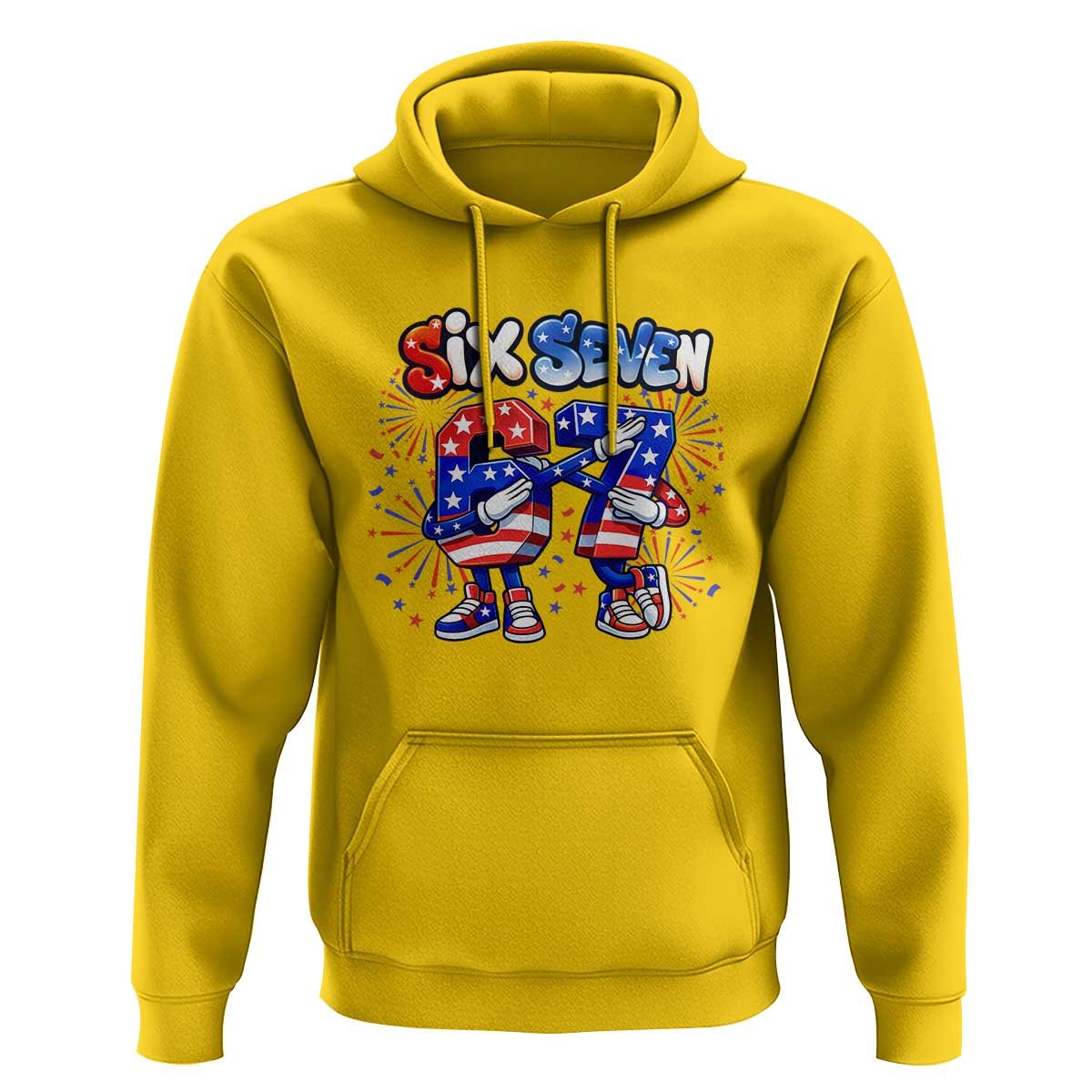 Funny Six Seven Dabbing Hoodie Patriotic American Pride Gift