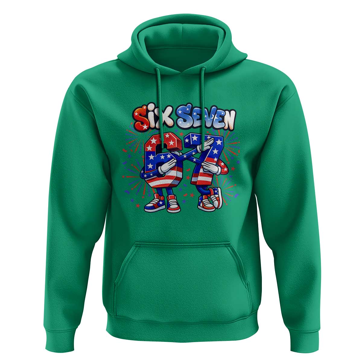 Funny Six Seven Dabbing Hoodie Patriotic American Pride Gift