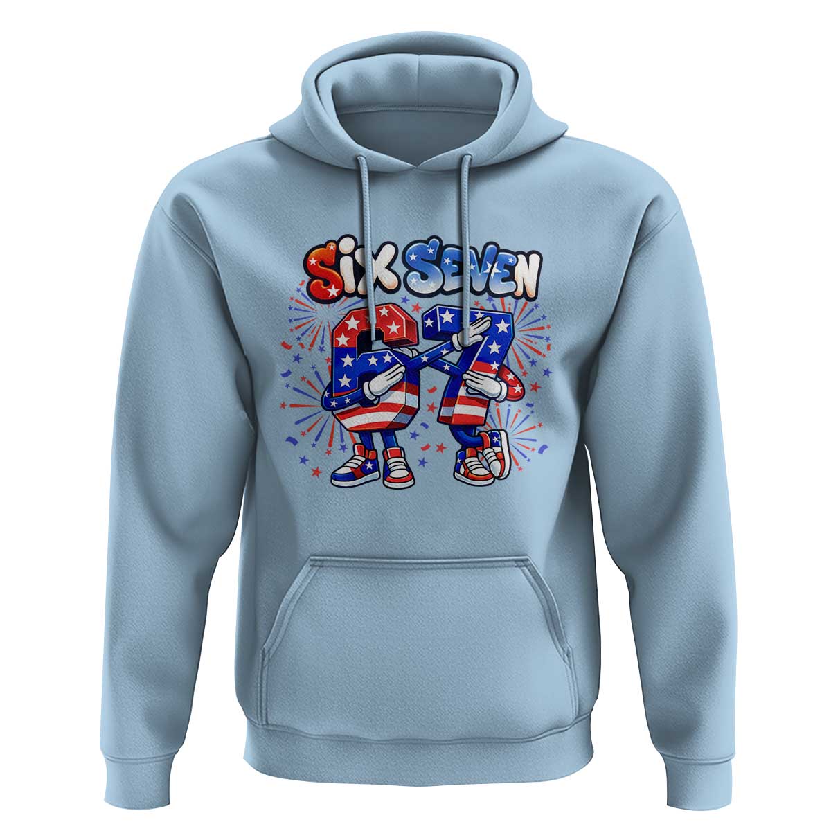 Funny Six Seven Dabbing Hoodie Patriotic American Pride Gift