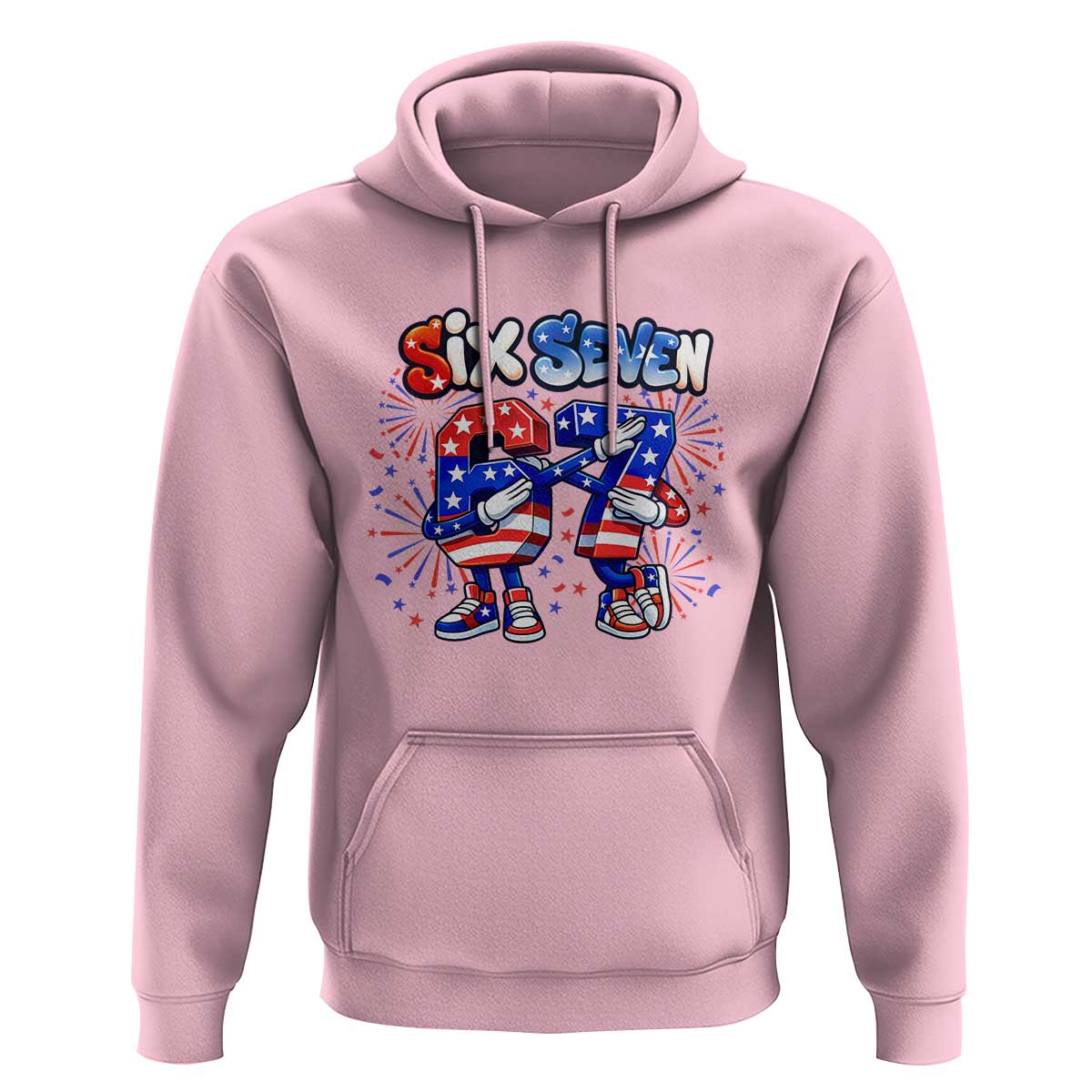 Funny Six Seven Dabbing Hoodie Patriotic American Pride Gift