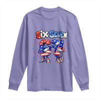 Funny Six Seven Dabbing Long Sleeve Shirt Patriotic American Pride Gift