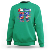 Funny Six Seven Dabbing Sweatshirt Patriotic American Pride Gift