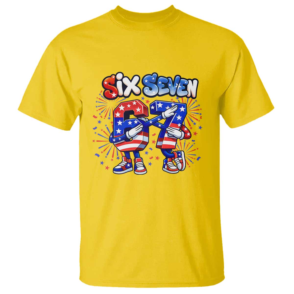 Funny Six Seven Dabbing T Shirt Patriotic American Pride Gift