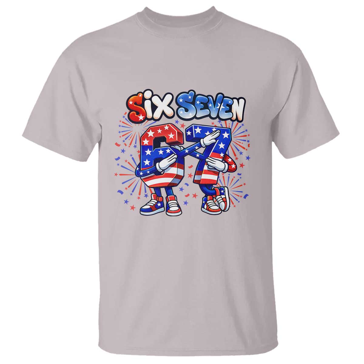 Funny Six Seven Dabbing T Shirt Patriotic American Pride Gift
