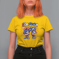 Funny Six Seven Dabbing T Shirt For Women Patriotic American Pride Gift