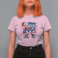 Funny Six Seven Dabbing T Shirt For Women Patriotic American Pride Gift