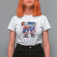 Funny Six Seven Dabbing T Shirt For Women Patriotic American Pride Gift
