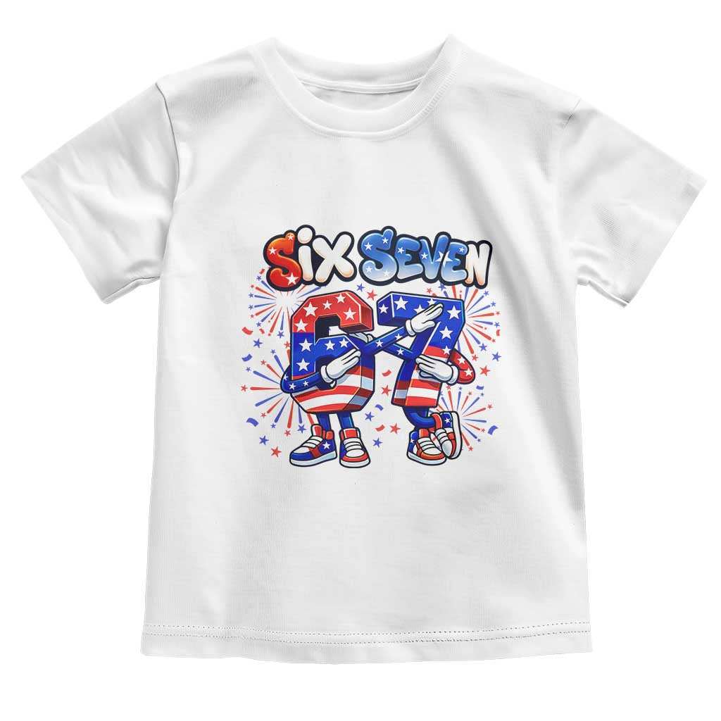 Funny Six Seven Dabbing Toddler T Shirt Patriotic American Pride Gift