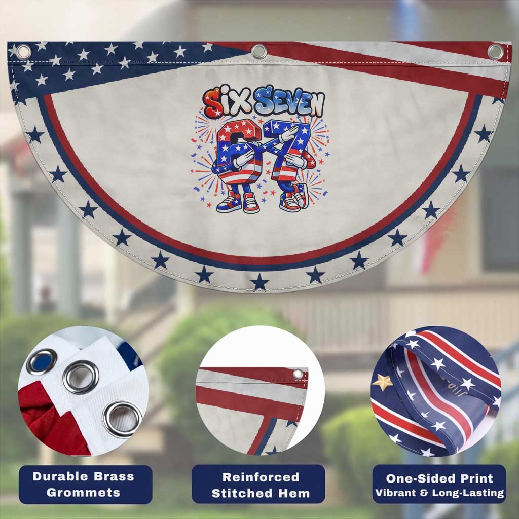 Funny Six Seven Dabbing Patriotic Fan Flag American Pride Gift