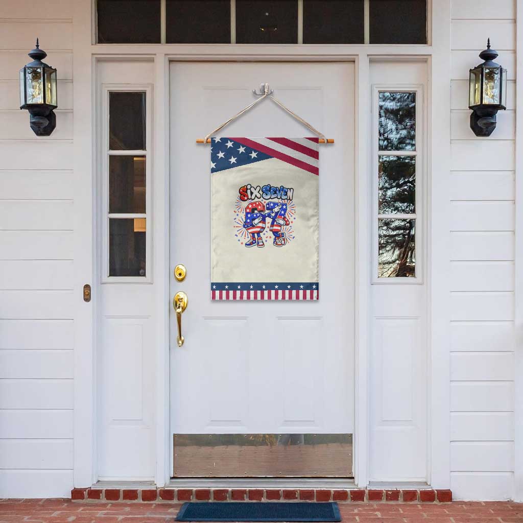 Funny Six Seven Dabbing Patriotic Garden Flag American Pride Gift