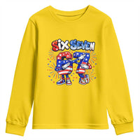 Funny Six Seven Dabbing Youth Sweatshirt Patriotic American Pride Gift