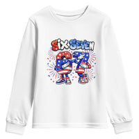 Funny Six Seven Dabbing Youth Sweatshirt Patriotic American Pride Gift