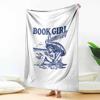 Book Girl Summer Throw Blanket Funny Beach Book Lover Gift