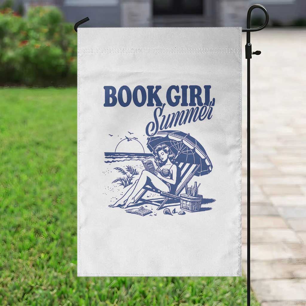 Book Girl Summer Garden Flag Funny Beach Book Lover Gift