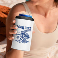 Book Girl Summer 4 in 1 Can Cooler Tumbler Funny Beach Book Lover Gift