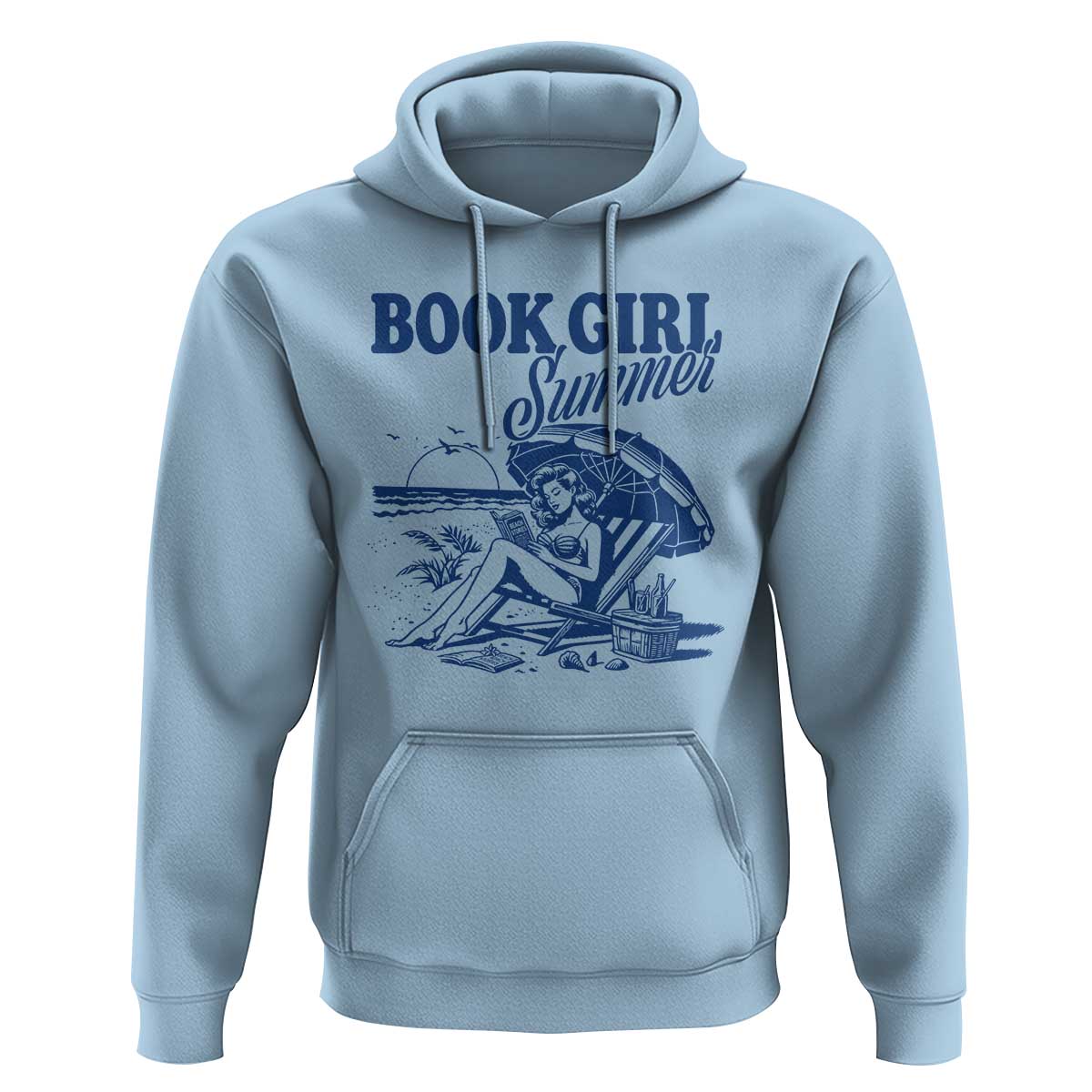 Book Girl Summer Hoodie Funny Beach Book Lover Gift