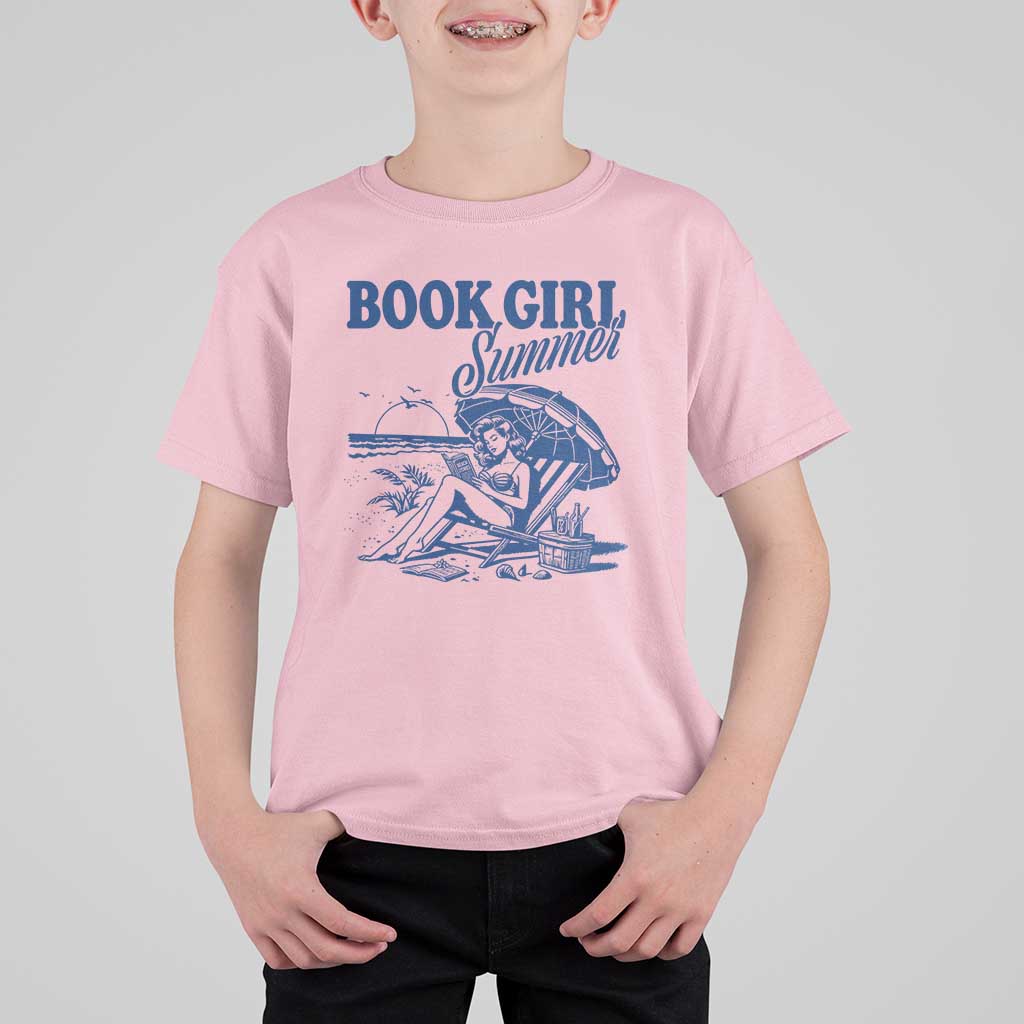 Book Girl Summer T Shirt For Kid Funny Beach Book Lover Gift