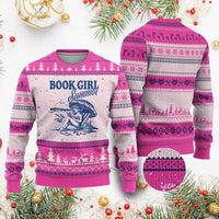 Book Girl Summer Ugly Christmas Sweater Funny Beach Book Lover Gift