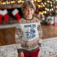 Book Girl Summer Ugly Christmas Sweater Funny Beach Book Lover Gift