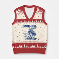 Book Girl Summer V-Neck Knit Sweater Vest Funny Beach Book Lover Gift
