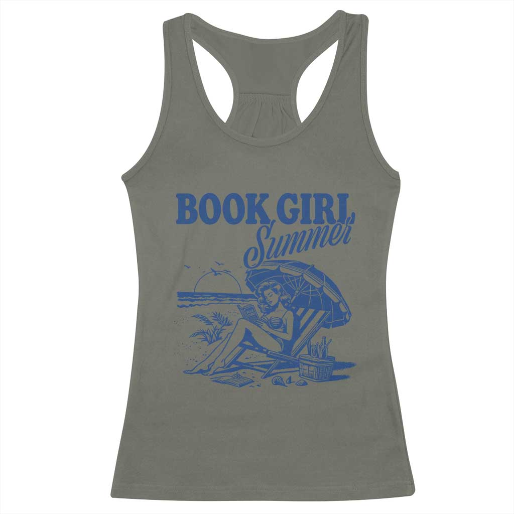 Book Girl Summer Racerback Tank Top Funny Beach Book Lover Gift