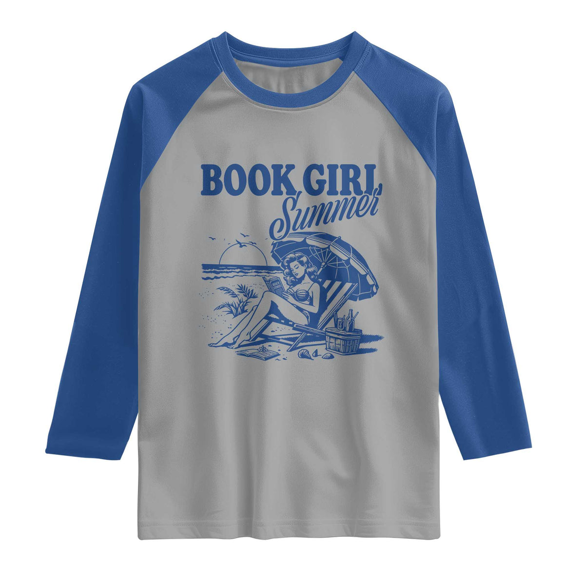 Book Girl Summer Raglan Shirt Funny Beach Book Lover Gift