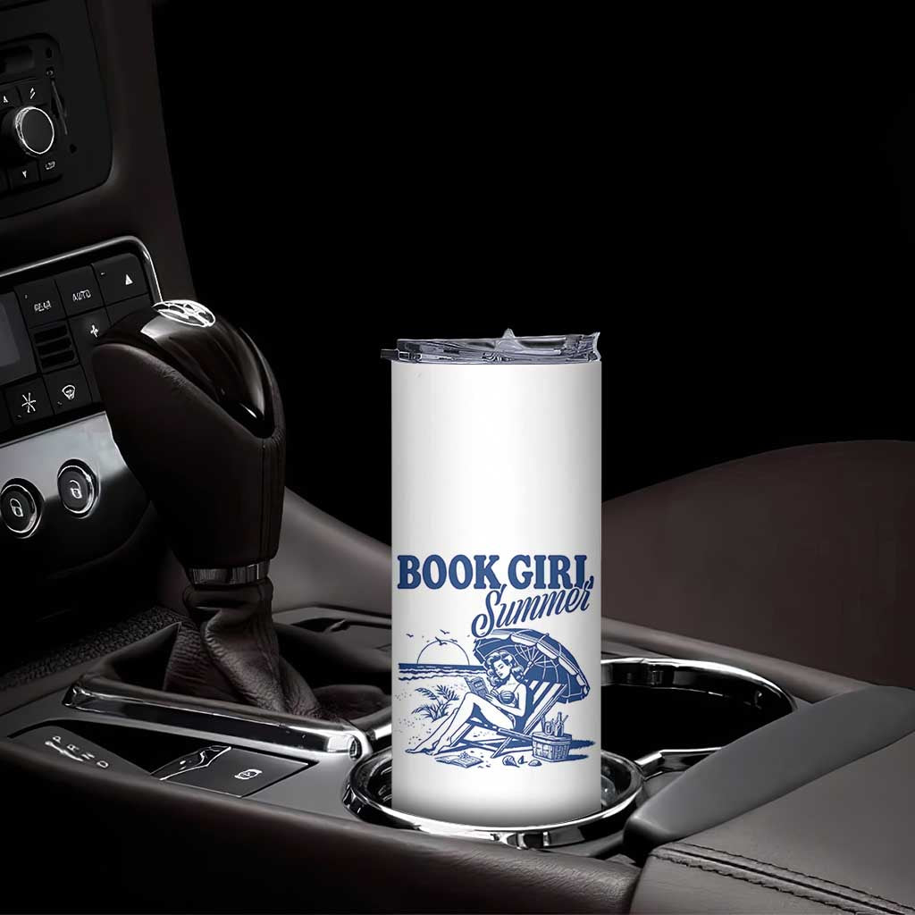 Book Girl Summer Skinny Tumbler Funny Beach Book Lover Gift