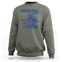 Book Girl Summer Sweatshirt Funny Beach Book Lover Gift