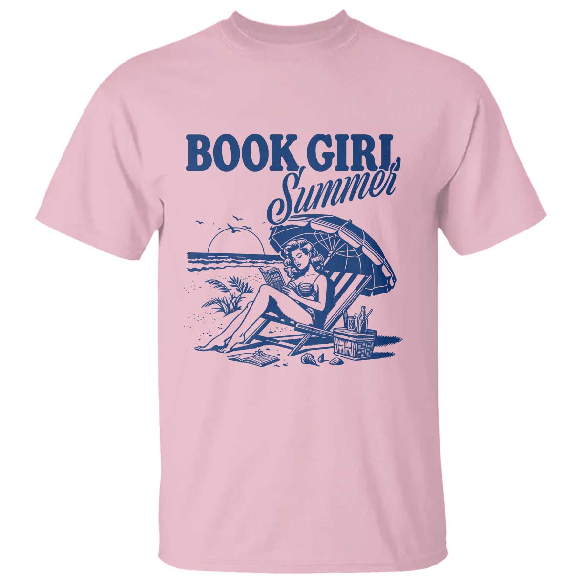 Book Girl Summer T Shirt Funny Beach Book Lover Gift
