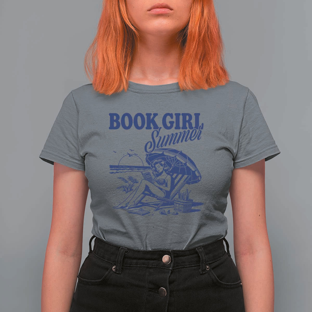 Book Girl Summer T Shirt For Women Funny Beach Book Lover Gift