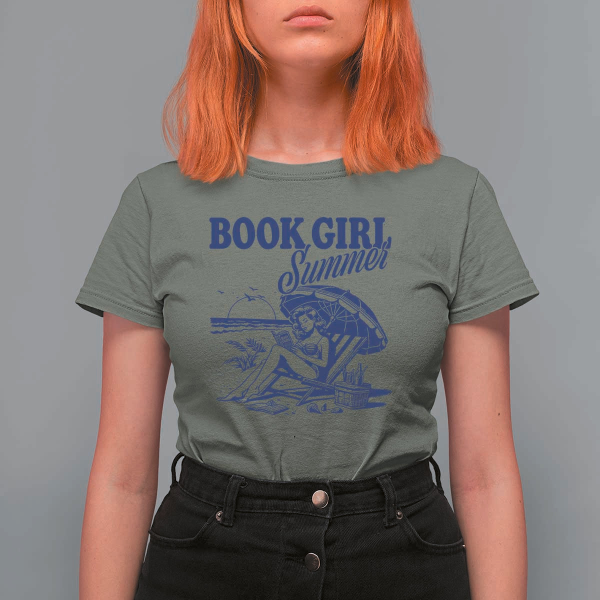 Book Girl Summer T Shirt For Women Funny Beach Book Lover Gift