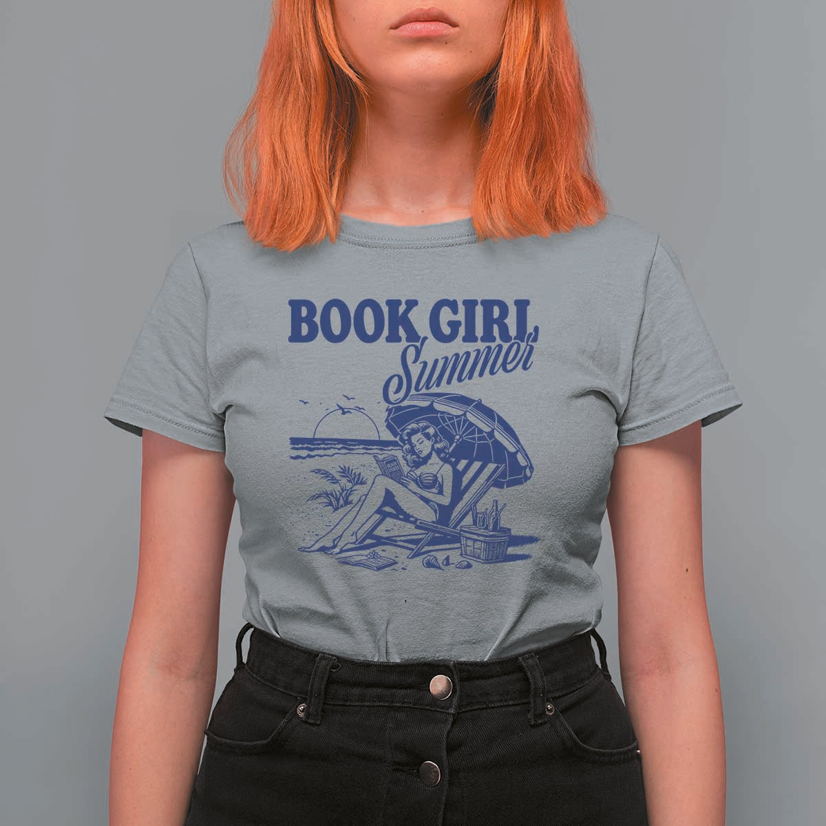 Book Girl Summer T Shirt For Women Funny Beach Book Lover Gift