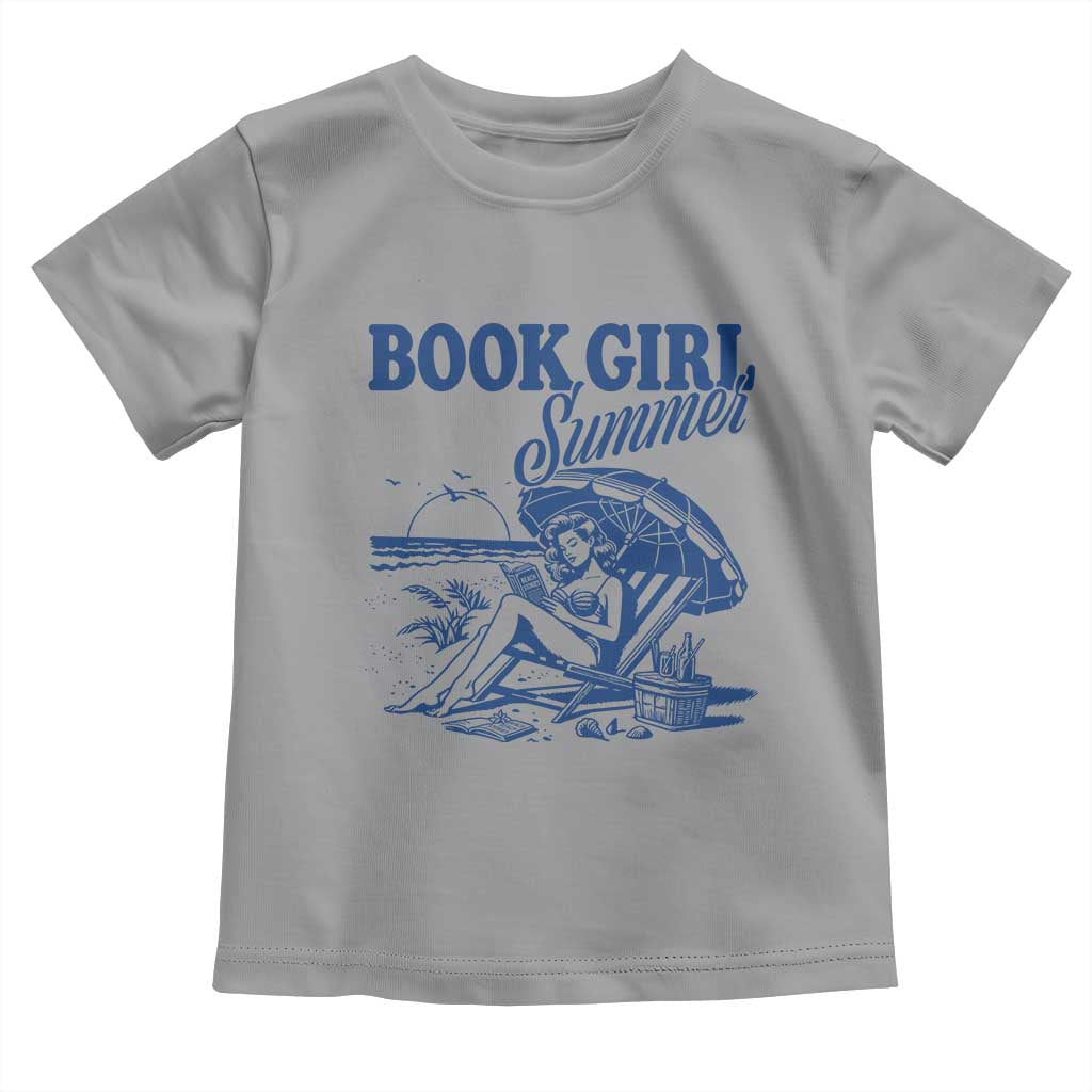 Book Girl Summer Toddler T Shirt Funny Beach Book Lover Gift
