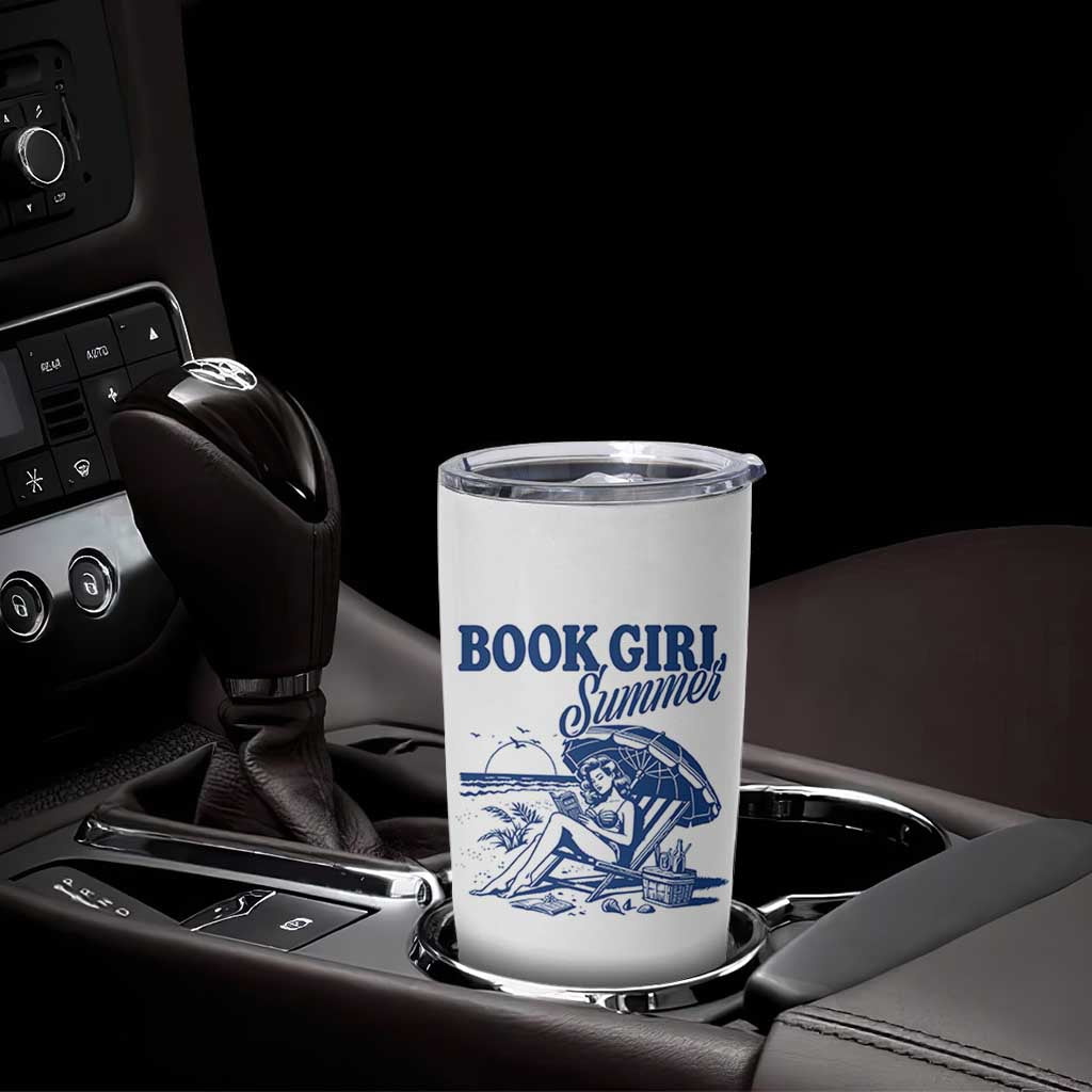Book Girl Summer Tumbler Cup Funny Beach Book Lover Gift