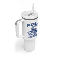 Book Girl Summer Tumbler With Handle Funny Beach Book Lover Gift