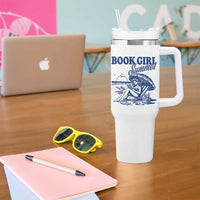 Book Girl Summer Tumbler With Handle Funny Beach Book Lover Gift