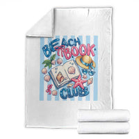 Beach Book Club Throw Blanket Bookworm Summer Vacation Graphic