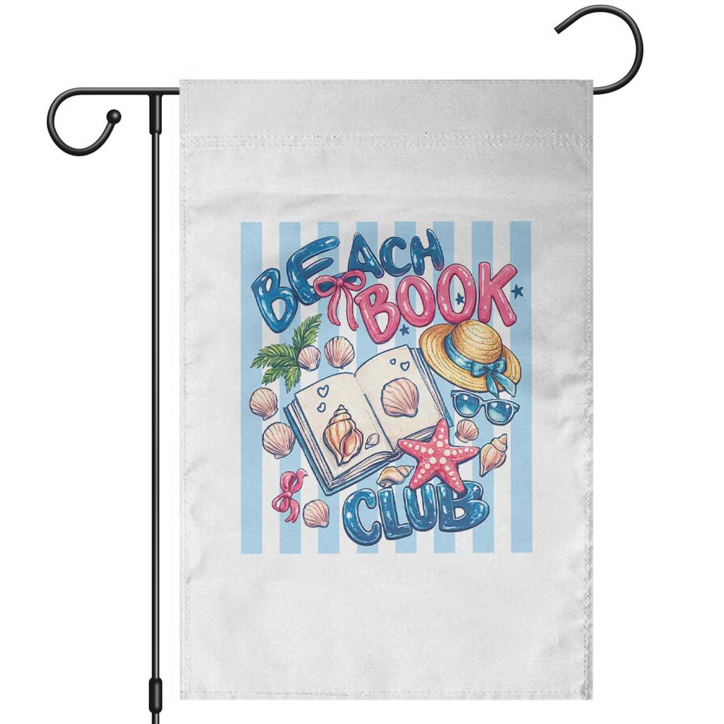 Beach Book Club Garden Flag Bookworm Summer Vacation Graphic