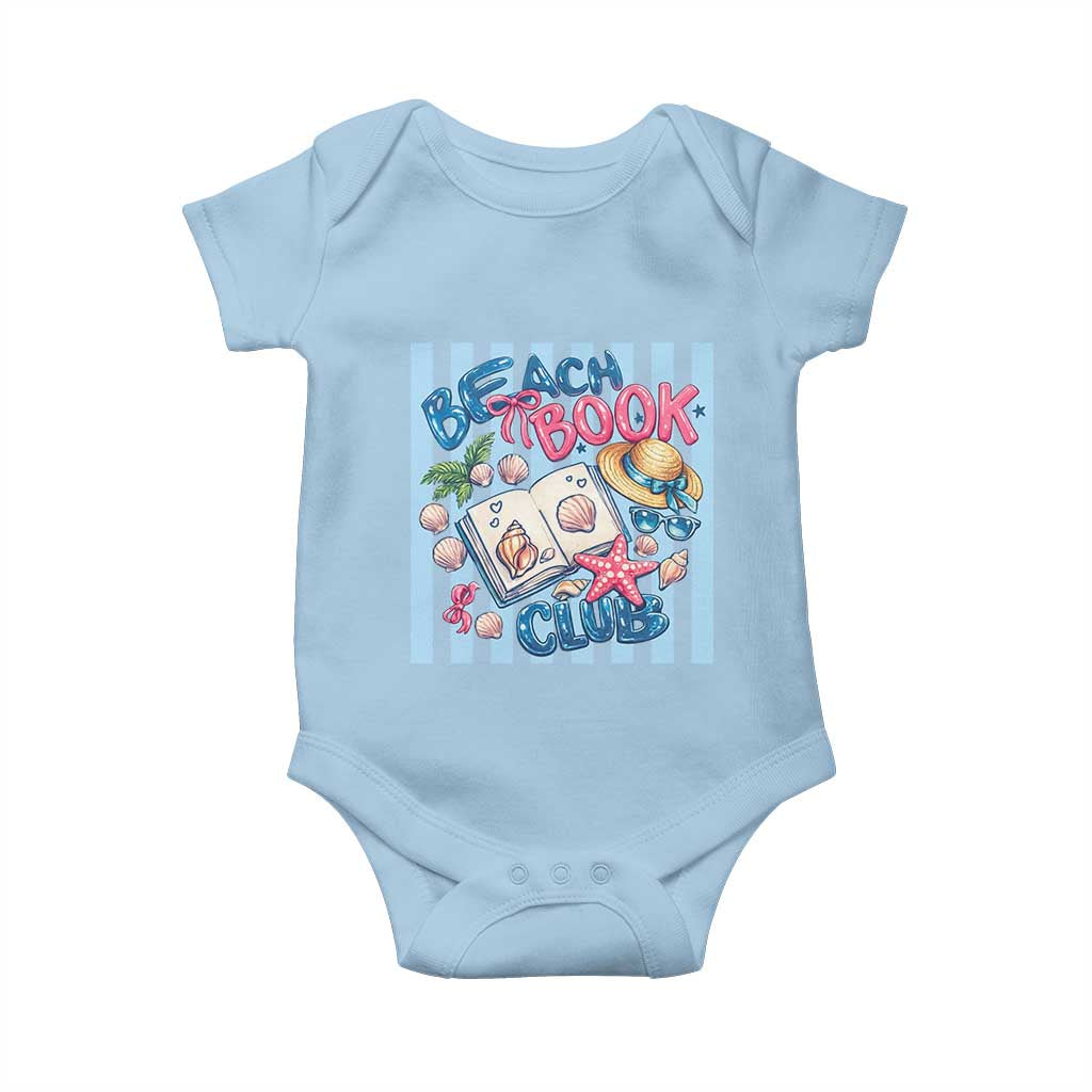 Beach Book Club Baby Onesie Bookworm Summer Vacation Graphic