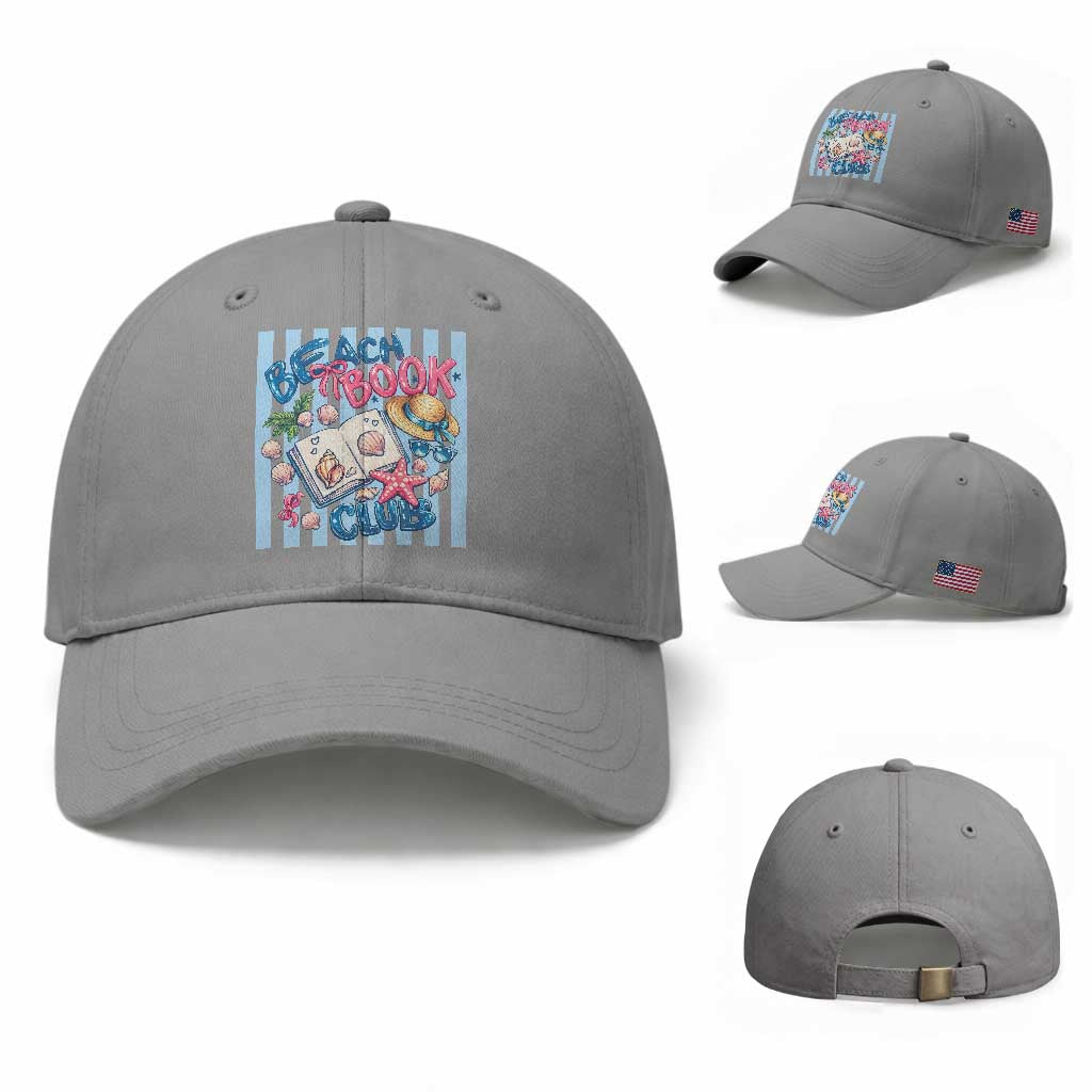 Beach Book Club Baseball Cap Bookworm Summer Vacation Graphic