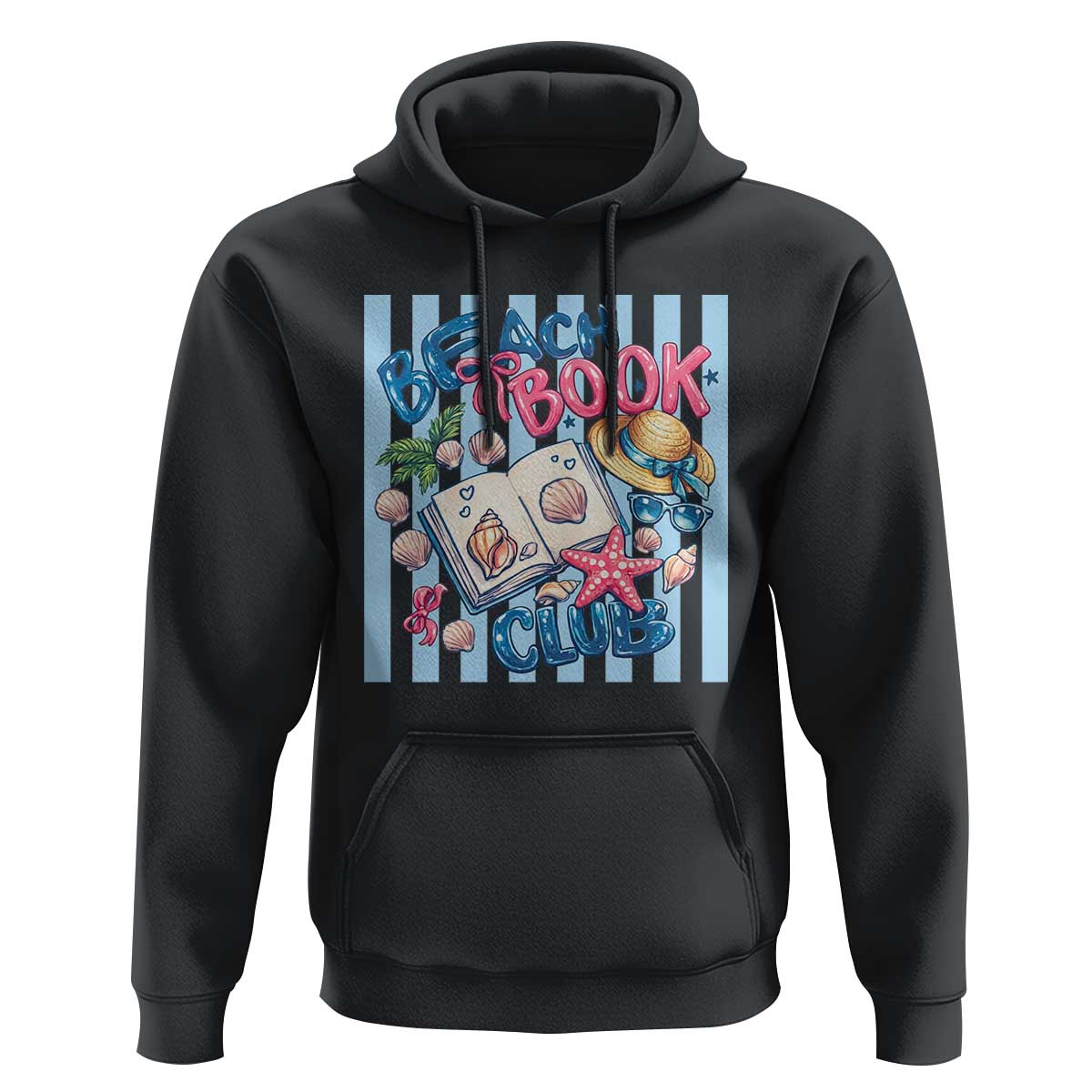 Beach Book Club Hoodie Bookworm Summer Vacation Graphic