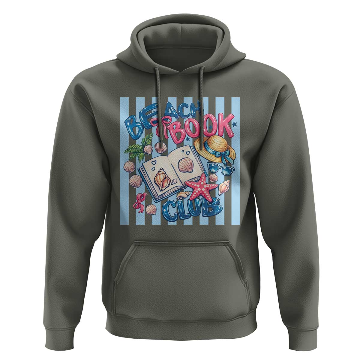 Beach Book Club Hoodie Bookworm Summer Vacation Graphic